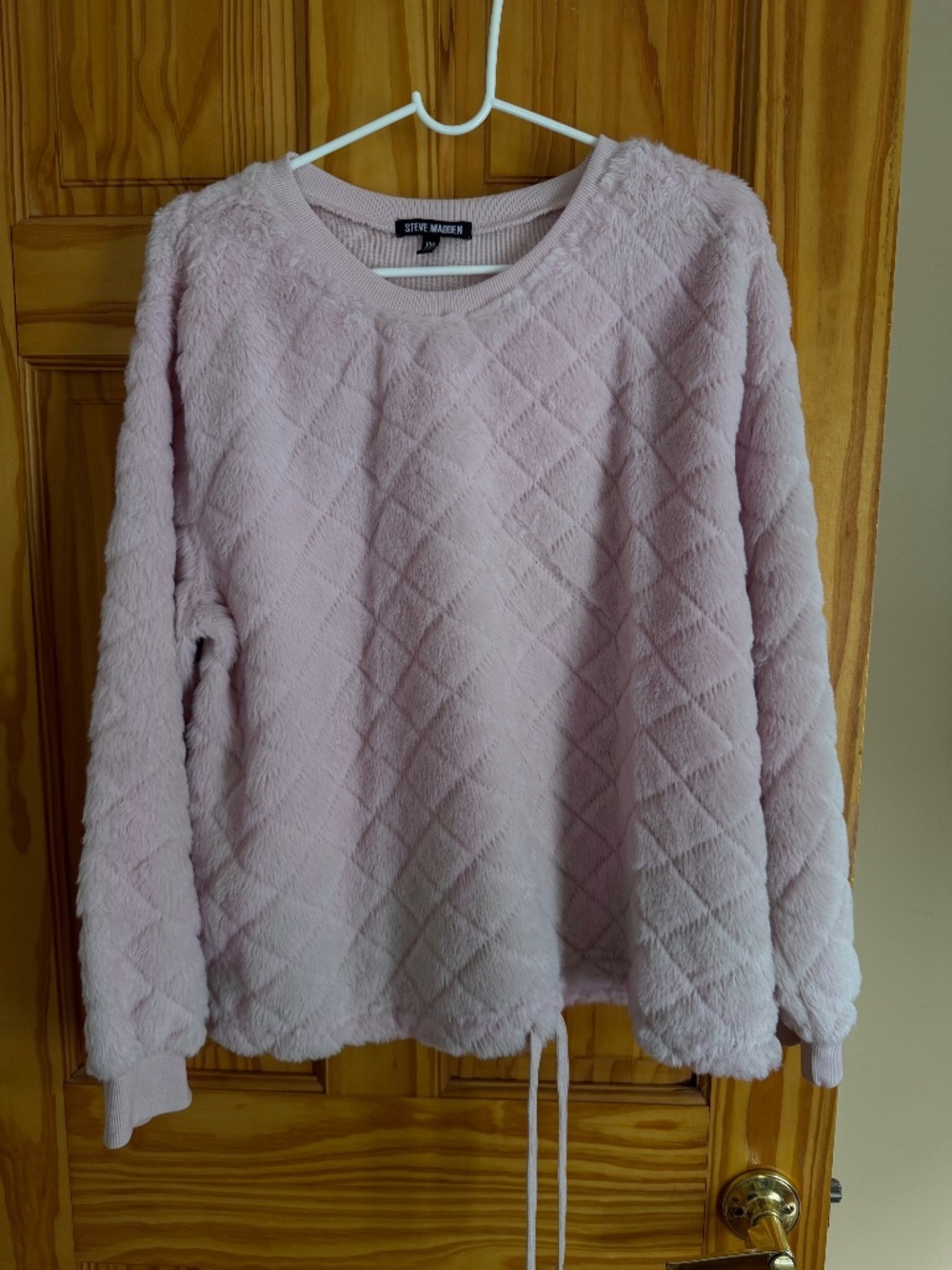Steve Madden Soft Plush Diamond Quilted Sweater